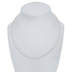 Vintage Italy Sterling Silver 925 1.6mm Snake Chain Necklace 18"